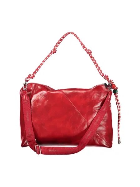 Torebka hobo Desigual z logo czerwona
