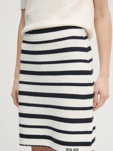 OUI fustă din midi dreaptă alb