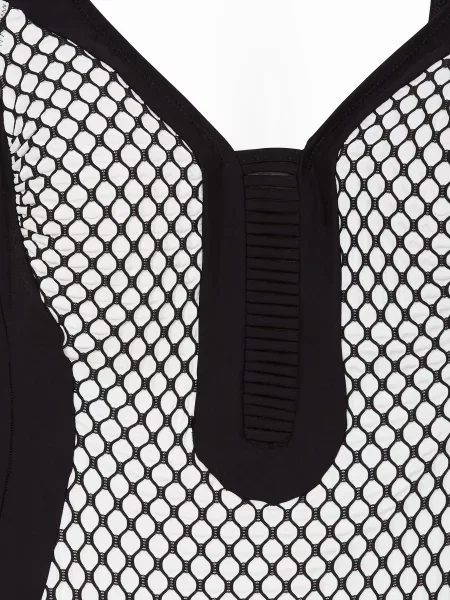 Charmline Strój Kąpielowy Modelujący Textured Dimension schwarz biały