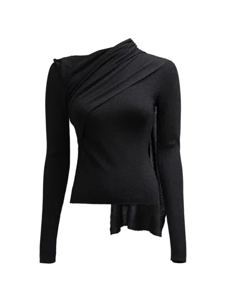 Top Aya Muse tricotate negru