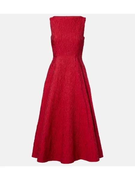 Oblekové midi šaty Roksanda po kolená červená
