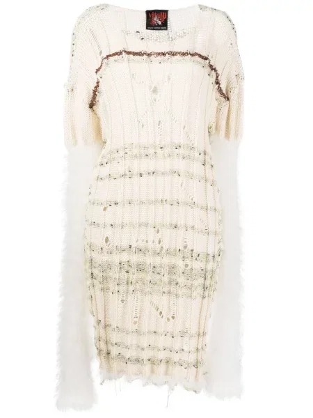 Dzianinowa sukienka midi Vitelli do kolan garniturowa