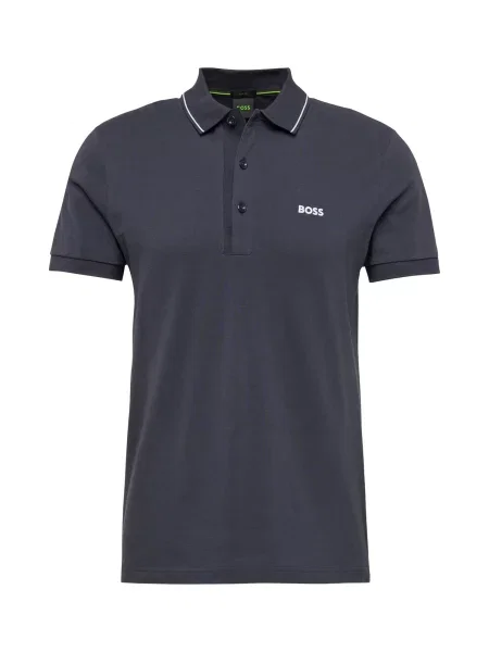 BOSS Tricou Paule 4 albastru noapte / alb verde