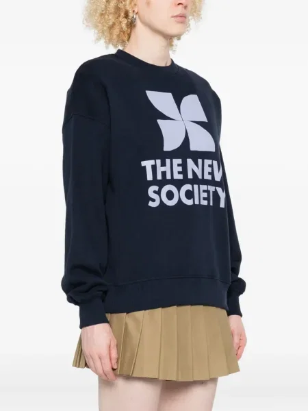 Hanorac The New Society cu imagine albastru