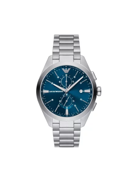 Lniany zegarek Emporio Armani szary