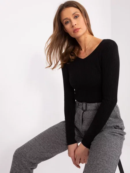 Pulover Fashionhunters clasic negru