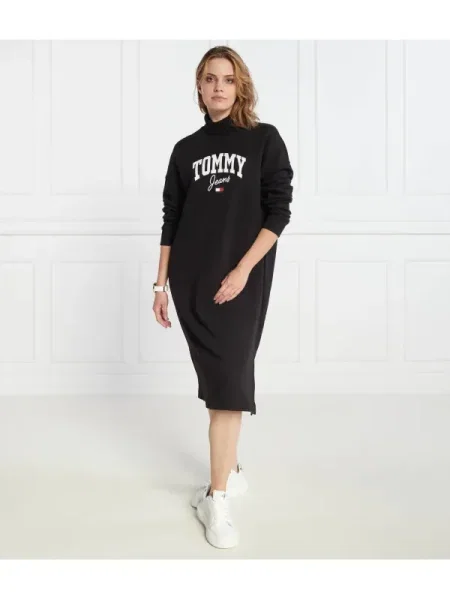 Tommy Jeans Rochie TJW NEW VARISTY negru