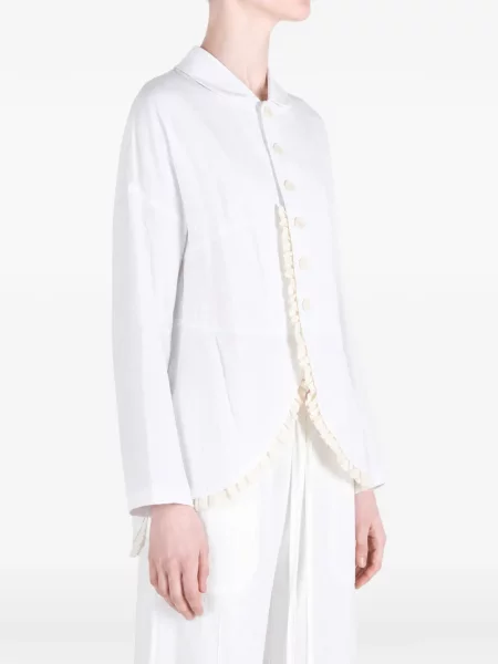 Geacă Comme Des Garçons Tao cu volane alb