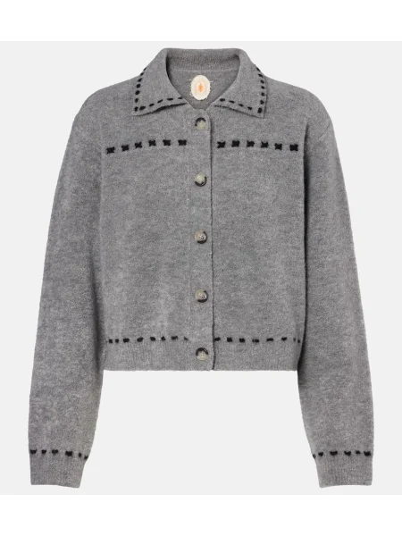 Vlnený kardigán Jardin Des Orangers sivá