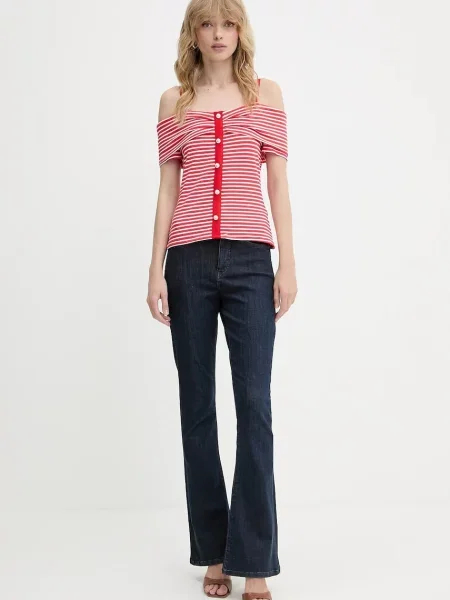 Блузка Morgan візерунок DROPEZ червоний