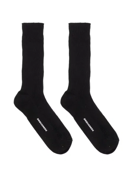 Șosete Dsquared2 tricotate cu imagine negru