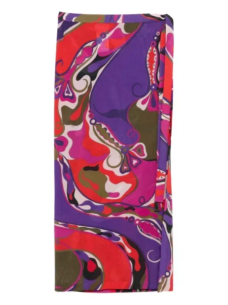 Fusta maxi Pucci cu imagine cu imprimeu abstract violet