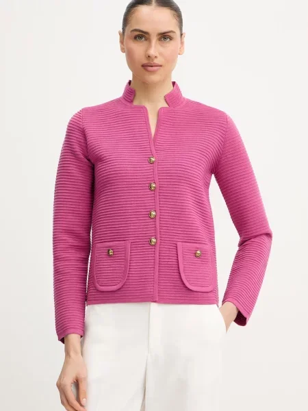 Luisa Spagnoli cardigan din lână Maranta roz