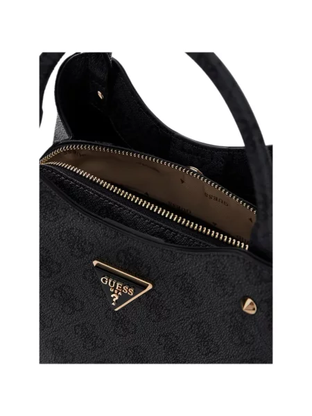 Чанта Guess с принт черно