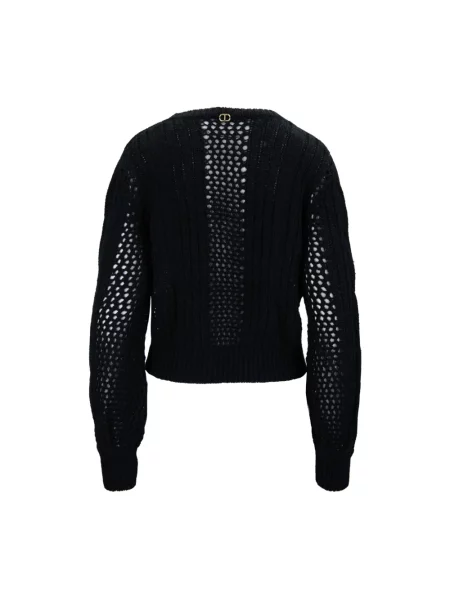 Sweter Twinset w piórka czarny