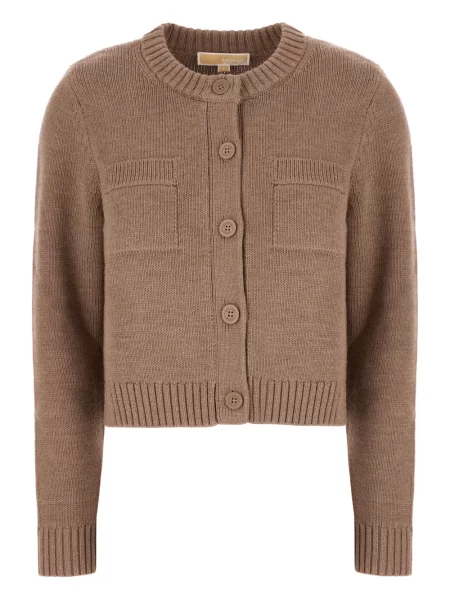 Cardigan Michael Kors de lână maro