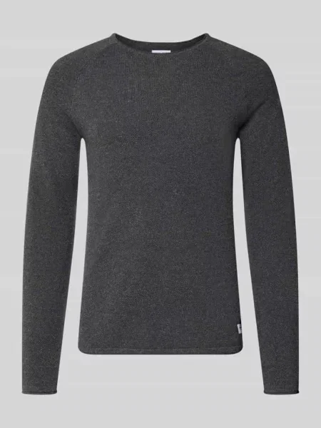 Jack & Jones Swetry Mężczyzna L Dzianina z okrągłym dekoltem szary
