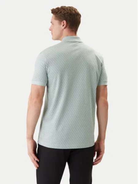 BOSS Polo majica PL_GOC Chip Pattern Turkizna