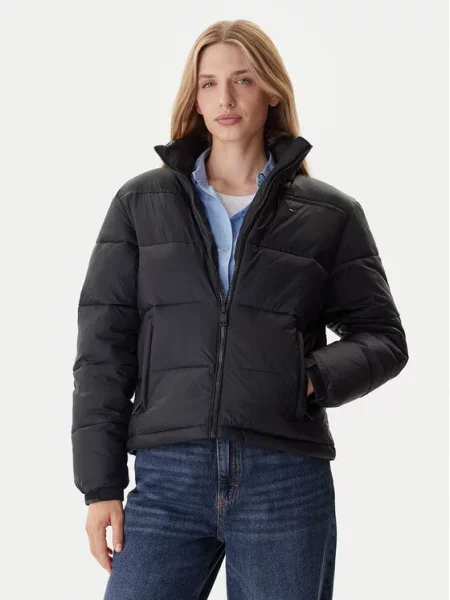 Tommy Jeans Μπουφάν χειμωνιάτικο μαύρο