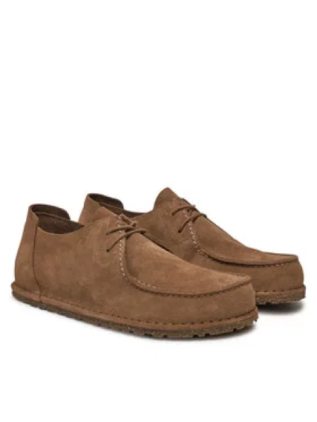 Semišové šněrovací polobotky Birkenstock béžové