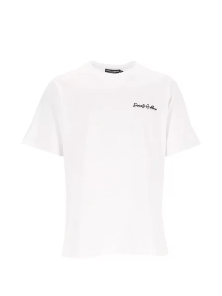 Tricou Dolce & Gabbana cu broderie alb