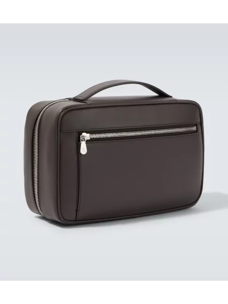 Torba Brunello Cucinelli skórzana brązowa