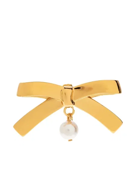 Cercei Moschino cu funde auriu