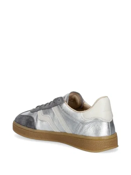 Sneakerși Gant din piele de căprioară argintiu