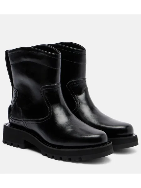 Cizme scurte Ganni cu tepi negru