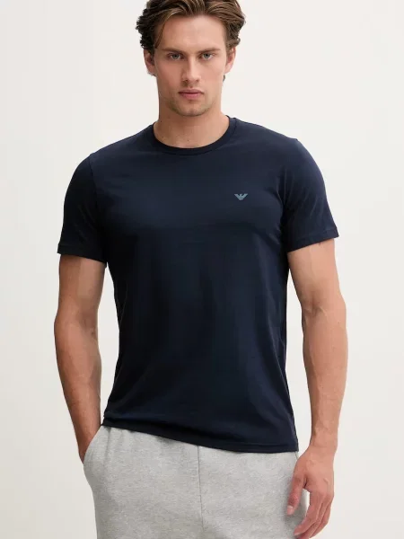 Emporio Armani Underwear basic majica kratkih rukava muška s elastanom plava