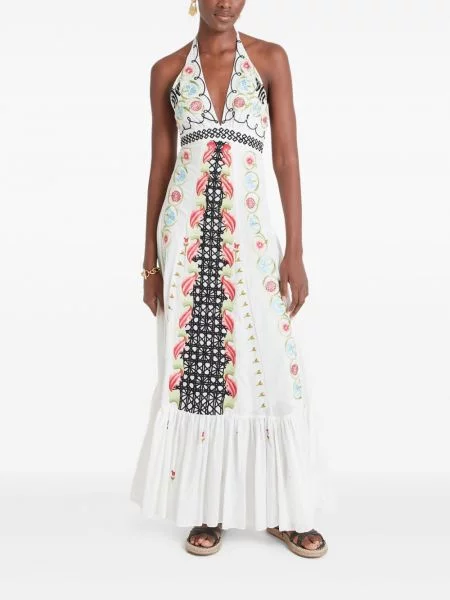 Rochie maxi Temperley London alb