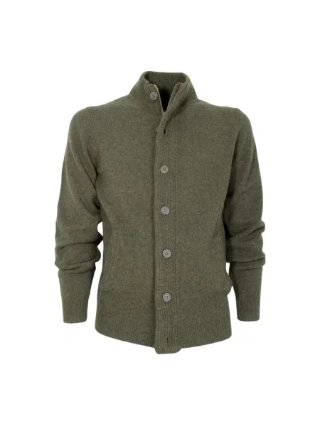 Sweter Barbour wełniany zielony