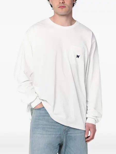 Dlouhé tričko Needles s dlouhými rukávy bílé