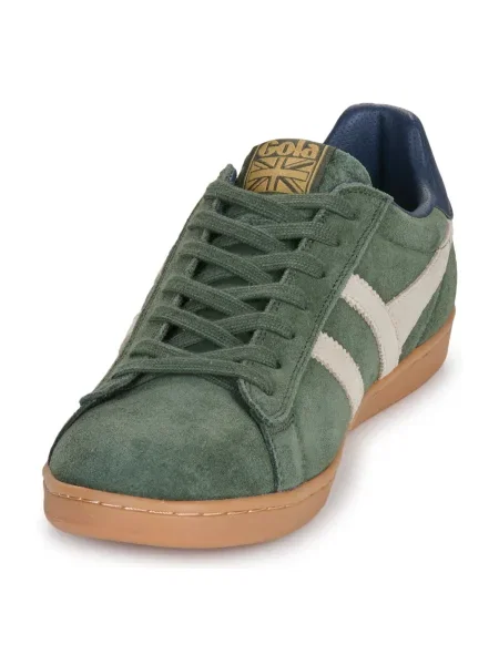 Pantofi Gola din piele de căprioară verde