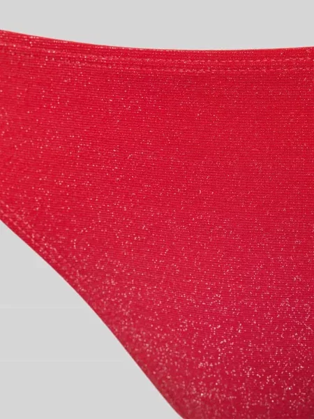 Figi bikini z efektowną przędzą model ‘LAOMI’ Pieces czerwony