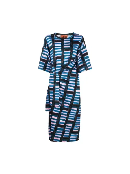 Wielobarwność sukienka midi Colville do kolan