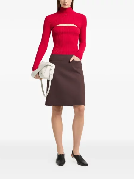 Pulover Courreges tricotate roșu
