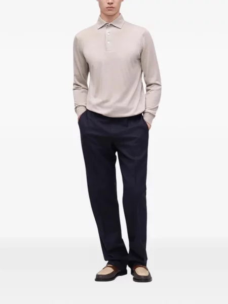 Cu centură pantaloni Lardini albastru