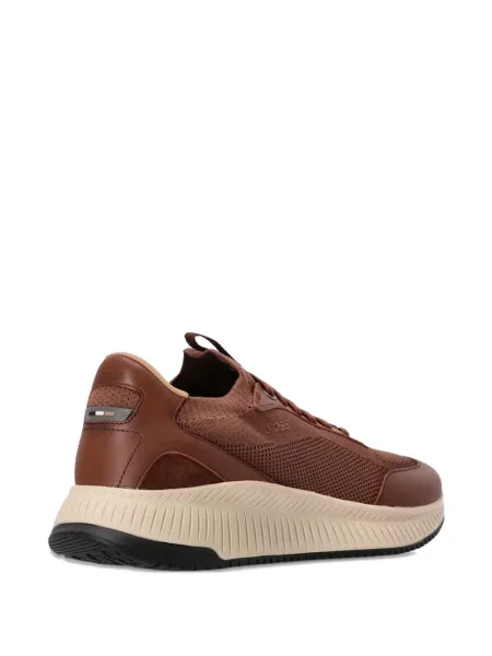Bőr sneaker Boss barna
