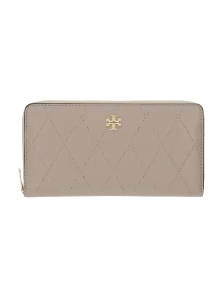 Portfel Tory Burch pikowany beżowy