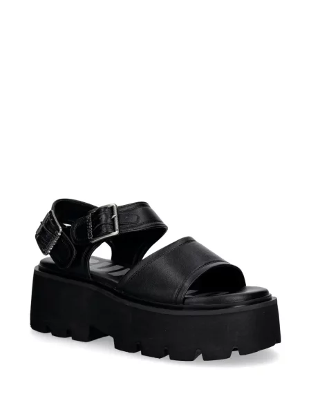 Sandale Buffalo cu platformă cu cataramă negru