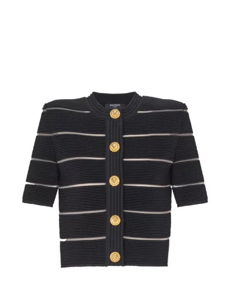 Cardigan Balmain scurt negru