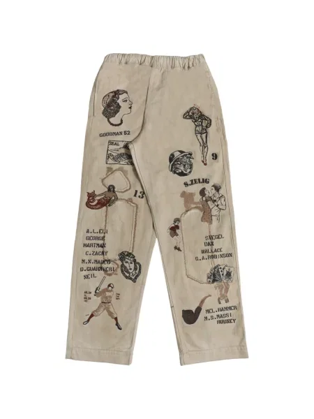 Pantaloni Samuel Zelig cu broderie