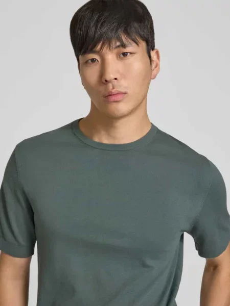 Damski t-shirt o kroju regular fit z czystej bawełny ekologicznej model TORINO' Selected Homme różowa