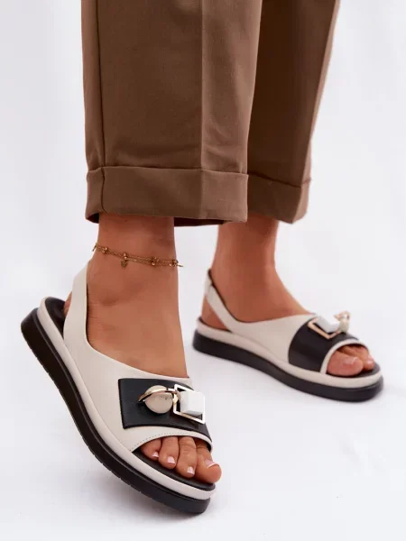 Kožené sandály S. Barski černé