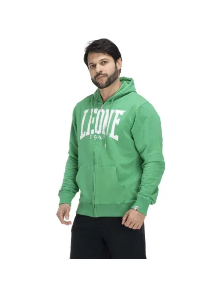 Fleece fleece melegítő felső Leone 1947 zöld
