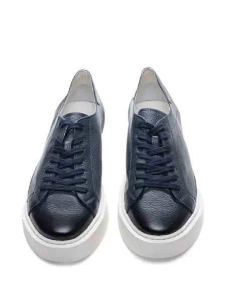 Sneakerși Poche Paris din piele albastru