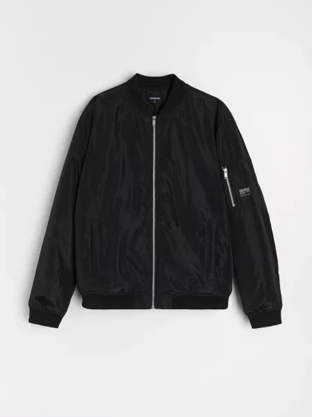 Бомбер Sinsay черный