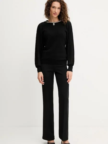 Светр з вовною Fracomina легкий чорний