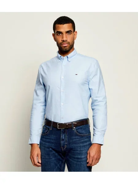 Tommy Jeans Cămașă oxford albastru
